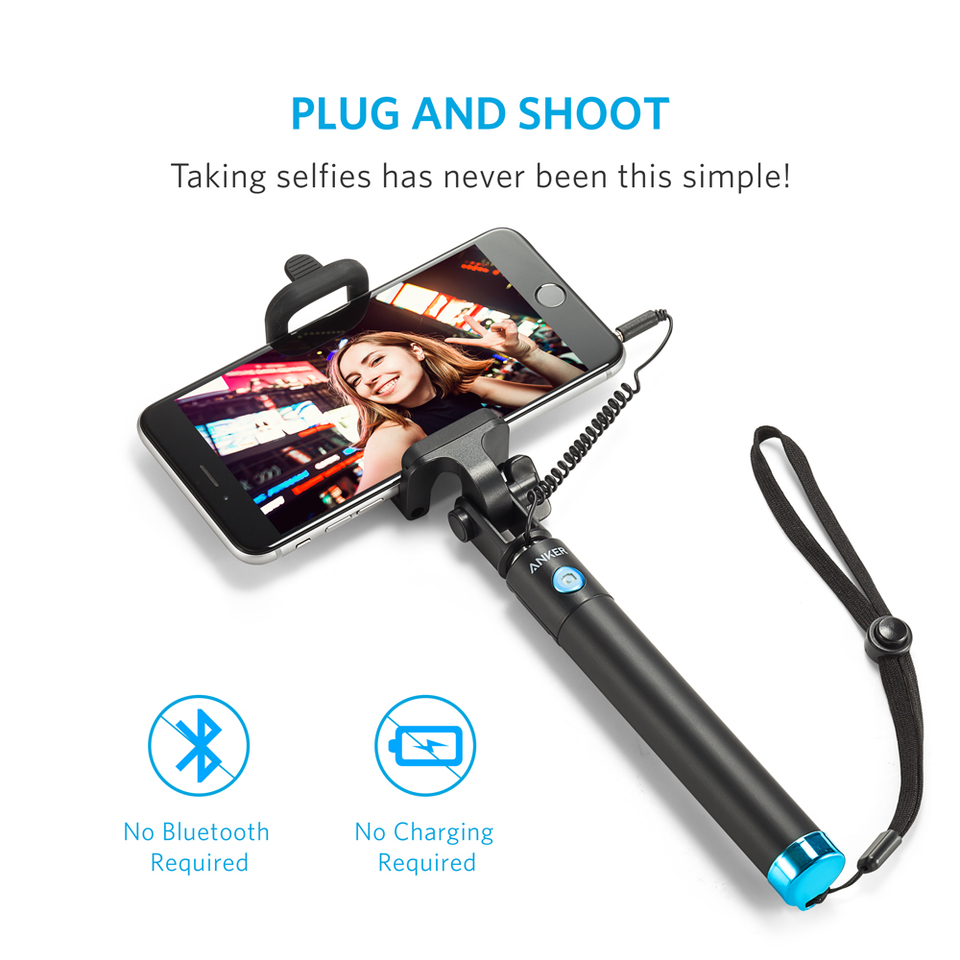 Retrak selfie stick user manual wired